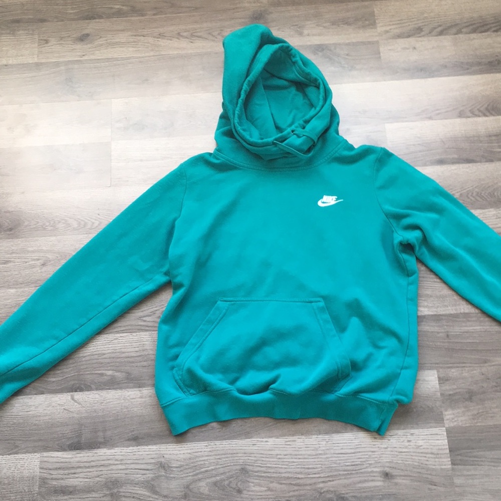 Nike size large cowl neck hoodie, green